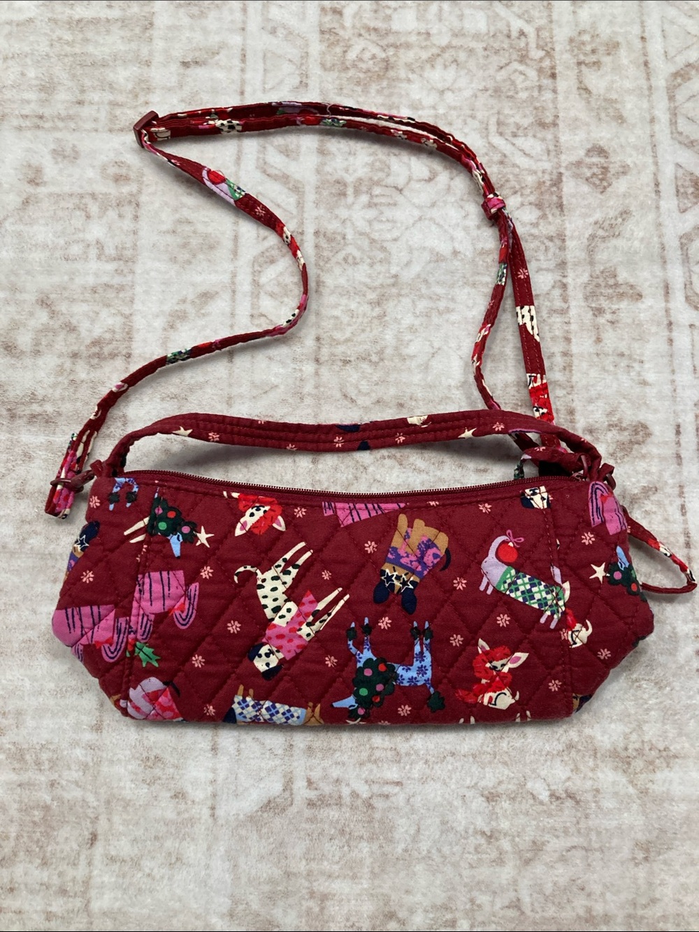 Vera Bradley Holiday Hounds Mini Crossbody Bag
